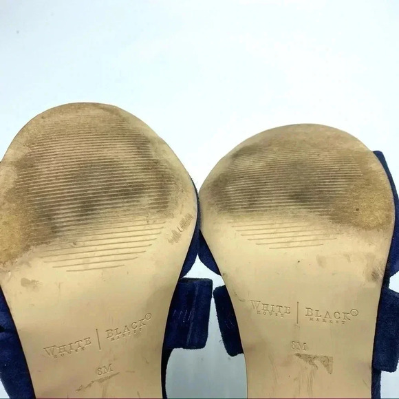 White House Black Market WHBM strappy suede Katia Caged High Heel shoe s… - Picture 4 of 7